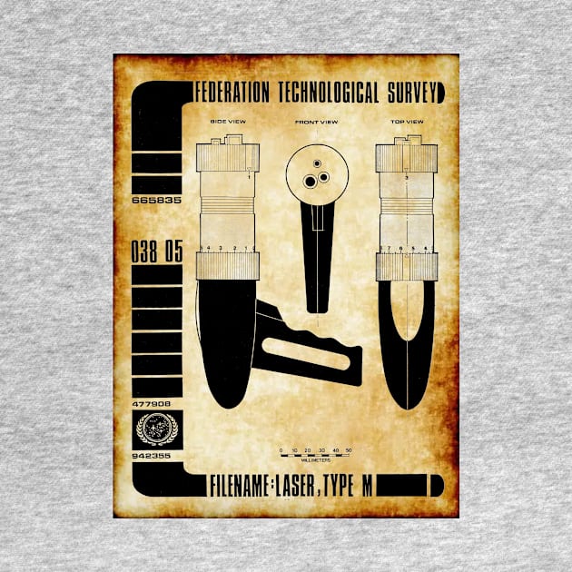 Federation Technological Survey Pilot Episode Laser Pistol by Starbase79